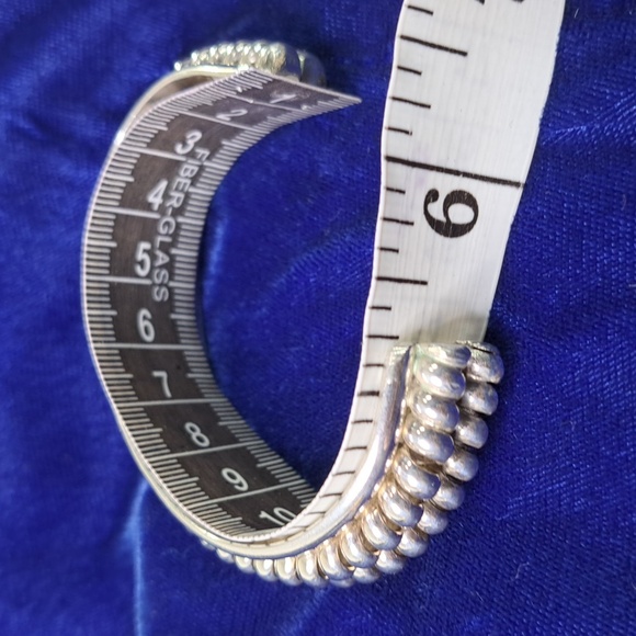 Sterling Silver Twisted Double Coil Cuff Bracelet Stamped Sterling - Picture 3 of 10